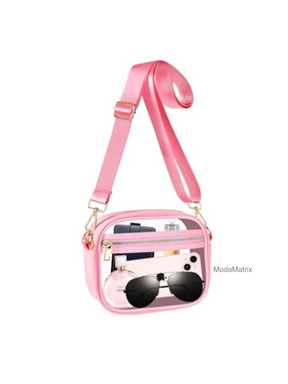 Clear Crossbody Bag PVC Transparent Purse Stadium Approved